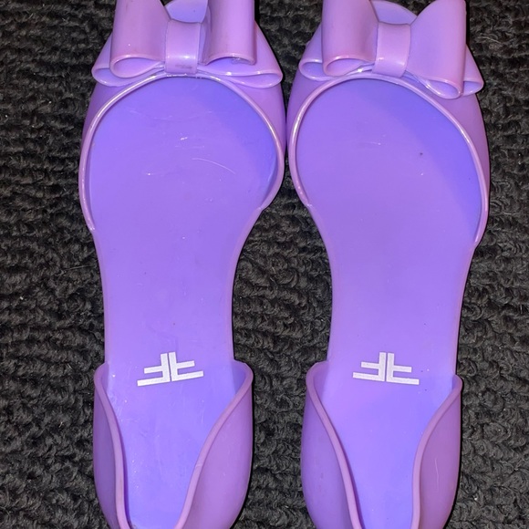 💜🎀Lilac Bow Jelly Flats🎀💜 - Picture 7 of 9